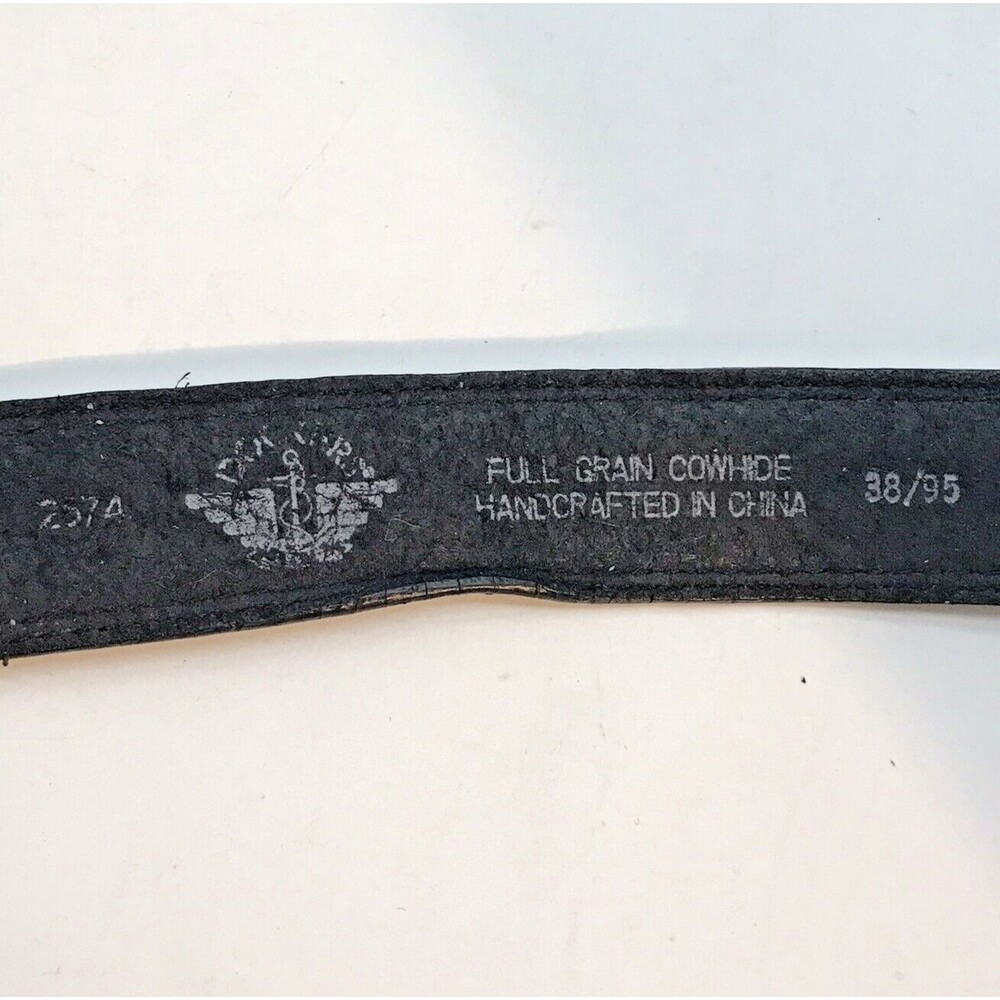 Dockers Black Genuine Cowhide Leather 1 1/8" Belt with Silver Buckle Men's 38 - Picture 7 of 7